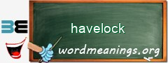 WordMeaning blackboard for havelock